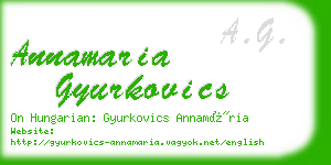 annamaria gyurkovics business card